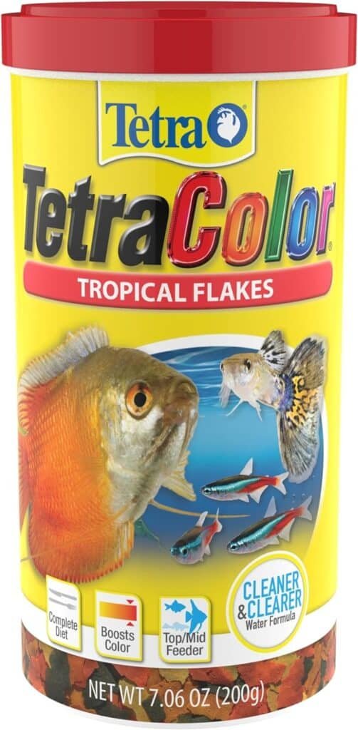 Tetra Tropical Color Flakes 7.06 Ounces, Clear Water Advanced Formula