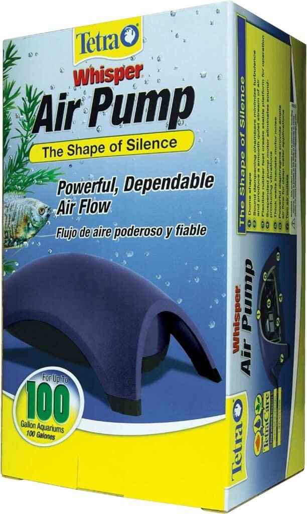 Tetra Whisper Air Pump 40 To 60 Gallons, For Aquariums, Powerful Airflow, Non-UL Listed,Blue